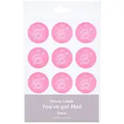 You've Got Mail Stickers Pastel Pink 24 Pack