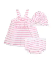 Givenchy Kids Striped Sleeveless Dress Set 6M,12M Pink