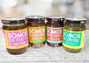 4 Somos Fire Roasted Salsa Smoky Chipotle Salsa Verde Cuatro Chiles 12oz Each
