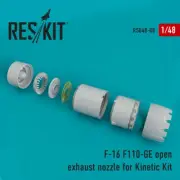 1/48 ResKit RSU48-0088 F-16 F-110-GE Open Exhaust Nozzles for Kinetic ket