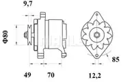 Mahle Alternator for Aifo .61.200 Alfa Romeo 2.5 Fiat Mirafiori 2000D Mirafiori 2500D C, C SUPER C 28F8 30-8 M8 300M8