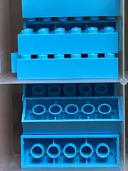 LEGO Parts - Medium Azure Brick 2 x 6 - No 2456 - QTY 10