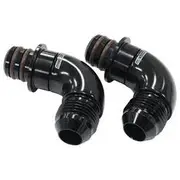 Aeroflow Transmission Cooler Port Fitting -8AN Black Finish, Suit Ford ZF 6HP26 Transmission Inlet/Outlet, AF72-5050