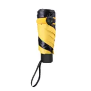 Portable Mini Five Folding Pocket Umbrella UPF50+UV Rain Waterproof Sunshade YELLOW COLOR