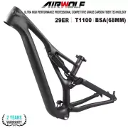 AIRWOLF T1100 Carbon Fiber XC Full Suspension Mountain MTB Bike Frame 29 12*148