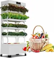 150 Sites Hydroponics Growing System, Indoor Herb Garden Planting Kit, Vertical Hydroponics Planting Kit with LED Light and Smart Touch Control for Vegetables Fruits