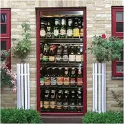 Door Stickers 3D Wine Cabinet Door Stickers Liquor Theme Wallpaper Self-Adhesive Mural Adults Bedroom Living Room Corridor Poster Decal(Small,77x200cm)