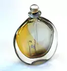 Vtg Chris Comins UK Signed Multi-Color Sommerso Studio Glass Perfume Bottle NEW