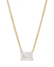 Nadri Modern Love Emerald Cut Pendant Necklace, 16-18