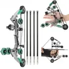 Archery Mini Compound Bow Stainless Steel with 4/8pcs Arrows