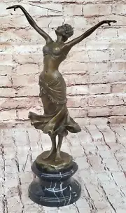 Broadway Dancer Showgirl Chorusline Bronze Marble Statue Theater Artwork Statue