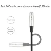 Mic Cable XLRs Female to 4 Mono Unbalanced 3 Pin XLRs Female to 4inch Plugs