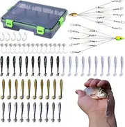 Fishing Kit | Trout Fish Tackle Kit | Beginner-Friendly, Reflective Coating, Portable Fishing Gear Accessories for Bass Catfish Trout
