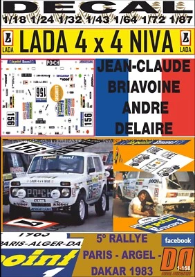 DECAL LADA NIVA 4x4 JEAN-CLAUDE BRIAVOINE PARIS DAKAR 1983 (09)