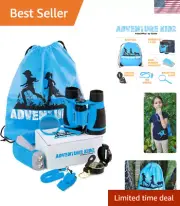 Adventure Kidz - Outdoor Exploration Kit, Children’s Toy Binoculars, Blue