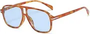 [Sibeg] Oversized Frame Square Sunglasses For Women 2024 New Classic Big Frames Sport Men Eyewear Candy Colors Shades UV400 Eyeglass, Beige