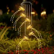 Wind Chimes, Solar Watering Can Waterproof LED Light, changes Color Automatic