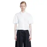 [SIMONE ROCHA] Cropped Ruffle Puff Sleeve Shirt White