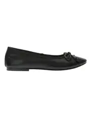 [Sandler] Mallory Flat Shoes in Black Leather