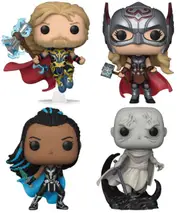 Thor 4: Love and Thunder - Thor, Mighty Thor, Valkyrie & Gorr Pop! Vinyl, 4 Pack