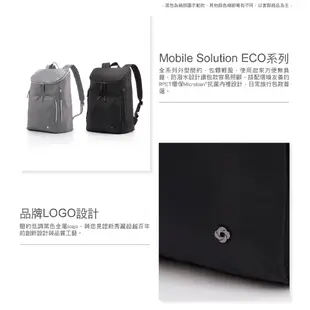 Samsonite新秀麗 筆電後背包/電腦包15.6吋 Mobile Solution ECO 女用輕量防潑水(黑色)