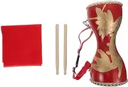 Vaguelly 1 Set Fitness Drum Beat Traditional Chinese Waist Drum Percussion Instrument Musical Instrument Red