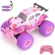 Remote Control Car for Girls 2.4GHz Cute Pink Purple Remote Control Climbing Car Rechargeable Off-Ro 2 Battery