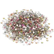 SS16/1440Pcs Glass Diamante Rhinestone, Man Made Gems, Rose Pink