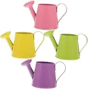 POPETPOP 4Pcs Mini Watering Can for Metal Plant Watering Kettle for Garden Play Teaching and Use
