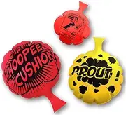hualedi [3 Pack] Whoopee Cushion Set,Woopie Cushion Party Favor for [4,6,8 Inch][No Automatic Inflation[Reward][Prank Gag][Novelty Trick Joke] Gift and Toy for Kids Children Adults Office Home