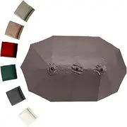 MAEEHDNKM Double Sided Umbrella Canopy 15ft 12 Ribs Large Pool Umbrella Top SunShade Cover, Triple-size Parasol Replacement Cloth For Patio Market Garden