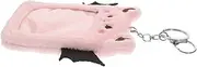 DOITOOL Devil Plush Card Holder Credit Card Holder Men Wallet Keychain Cute Badge Pouch Ridge Wallet Critter Key Chain Cute Id Card Holder Student Card Holder Sticker Carabiner Pink Alloy
