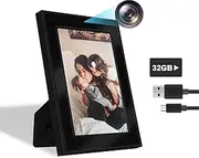 32GB Hidden Camera Photo Frame, 1080P Mini Spy Camera Picture Frame No WiFi Needed Nanny Cam with 32GB Card, Indoor Covert Security Video Camera for Home and Office