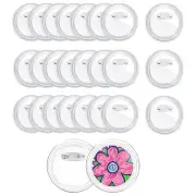 3 Inch Acrylic Button Pins Clear Plastic Button Badges Pin Craft Button9240