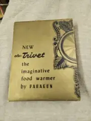 Vintage Cast Iron Elec Trivet by Paragon Electric The Colonial Leaf Warmer W/Box