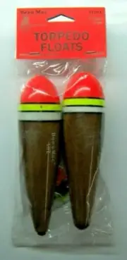 Beau-Mac 1 Oz Inline Slider Drift Floats Double Pack Bobbers Paulownia Wood NEW