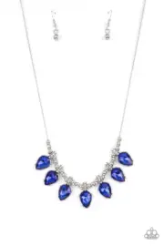Paparazzi Crown Jewel Couture Blue Necklace NWT