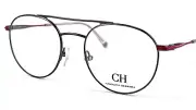 Carolina Herrera VHE145 Womens Metal Eyeglass Frame 0627 Matte Gun w/Red 51-19