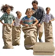 MAQIHAN 2 PCS Burlap Sacks Bulk - Natural Burlap Bags for Potato Sack Race, Plant Grow Bag, Idea for Grain Storage, Landscape Decor, Picnic and Field Games(Large Size 18 x 28.7 Inch)