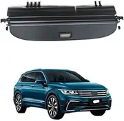 Trunk Cargo Cover Compatible With Tiguan 2017-2022 Security Shield Rear Luggage Curtain Partition Privacy Accessories(Beige)