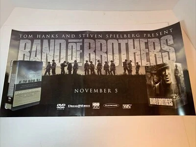 Band of Brothers Window Cling Mini Poster HBO 2001 24” By 12” NOS