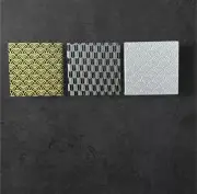Yasugari, Seigaiha, Japanese Pattern Fablic Wall Art (Set of 3), Japanese Modern