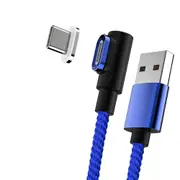 Magnetic Sideway Fast Charging Cable for USB C 2m Blue