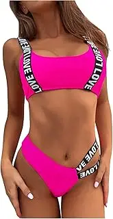 [Generic] Womens Striped Shorts Romper Push-Up Bandeau Women Brazilian Beachwear Swimwear Swimsuit Bikini Set Bandage Swimwears Tankinis Set Women's Board Shorts Swimwear Set