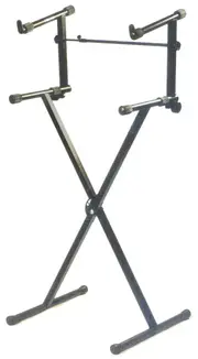 Platinum KS129 Double Keyboard Stand X Style 68-99cm Black