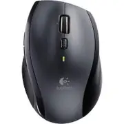 Logitech M705 Mouse - Radio Frequency - USB - Laser - Black, Grey - Wireless - Scroll Wheel - Right-handed Only