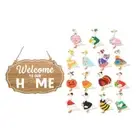 16Pcs Interchangeable Porch Geese Welcome Sign Seasonal Holiday Geese Sign