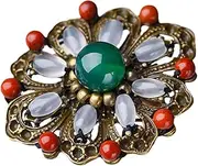 [Yardenfun] Flower Shaped Brooch Pin Woman Lapel Pin Corsage Accessory Retro Breastpin Material Brooch