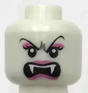 NEW LEGO Glow In Dark White Minifigure Head Dual Sided Lady Vampyre Halloween