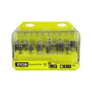 Ryobi 15-Piece Mixed Router Bit Set